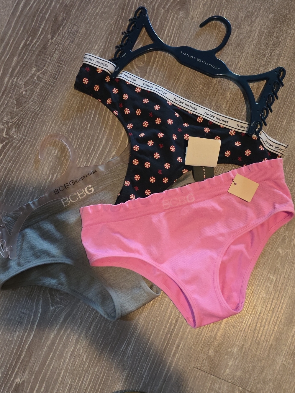 Tommy Hilfiger Girls Bikini Briefs Trio - Blue, Pink, Gray